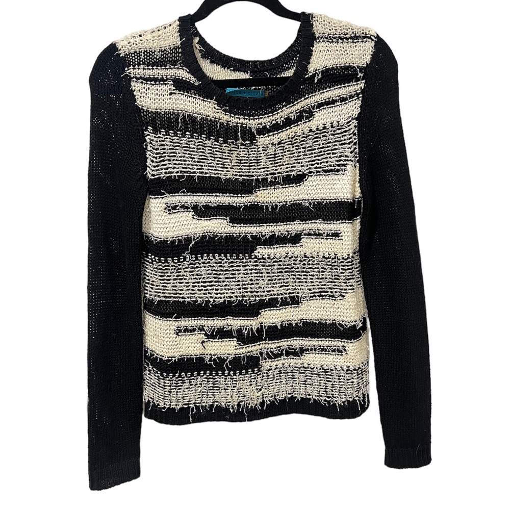 Alice + Olivia Abstract Scoop Neck Sweater (Size M)